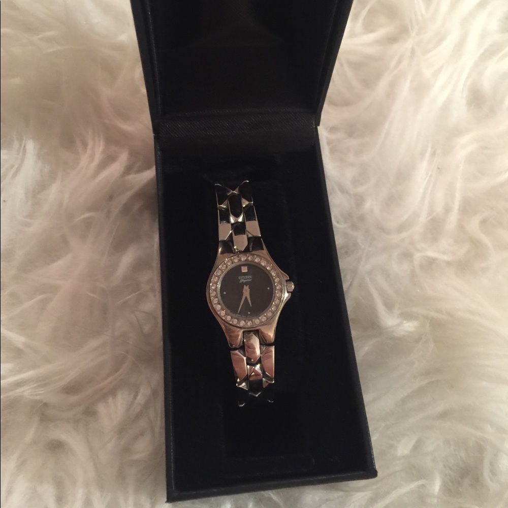 Citizens Diamond watch with sterling silver band